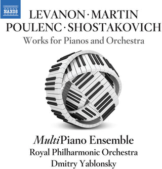 the album cover for Levanon / Martin / Poulenc - Works for Pianos & Orchestra