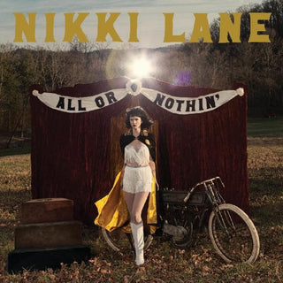 the album cover for Nikki Lane - All Or Nothin' [Limited Edition Metallic Silver & Yellow Swirl LP]