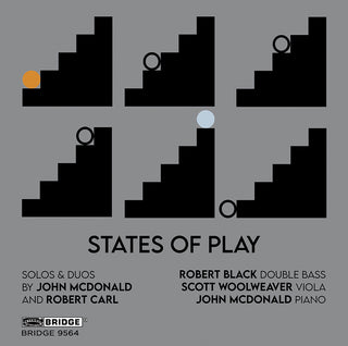 the album cover for Carl / Mcdonald / Woolweaver - States Of Play - Solos & Duos