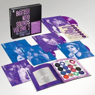 Various Artists- Eddie Piller Presents British Mod Sounds Of The 1960s Volume 2: The Freakbeat & Psych Years / Various - 6LP Boxset on 140-Gram Purple Colored Vinyl