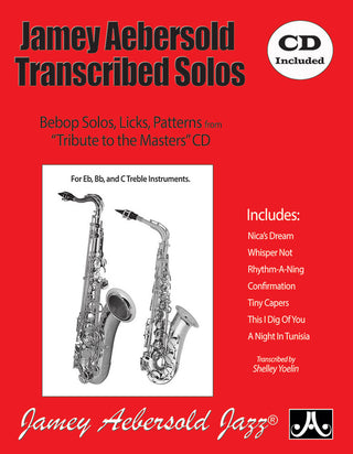 the album cover for Jamey Aebersold - Jamey Aebersold Transcribed Solos