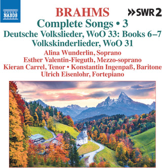 the album cover for Brahms / Wunderlin / Carrel - Deutsche Volkslieder