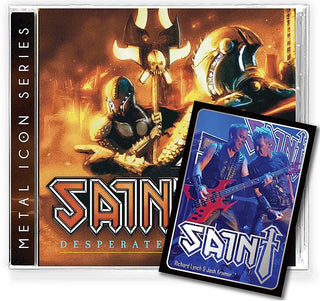 the album cover for The Saint - Desperate Night: Metal Icon Series