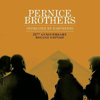 the album cover for Pernice Brothers - Overcome By Happiness: 25th Anniversary Edition [Orange and White Splatter 2LP]