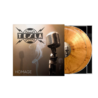 the album cover for Tesla - Homage [Indie Exclusive Orange Marble]