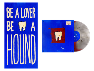 the album cover for Hey, Nothing - Hound [Red Smoke Split Color]