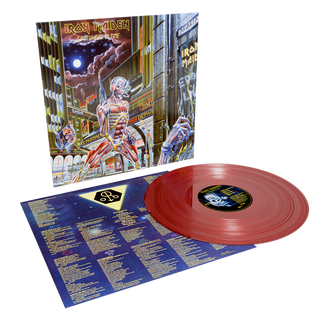 the album cover for Iron Maiden - Somewhere in Time - 40th Anniversary [Oxblood]