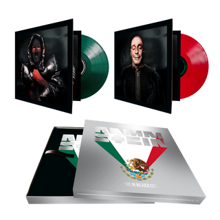 the album cover for Rammstein - LIVE IN MEXICO CITY [Color 180g 4 LP 45RPM]