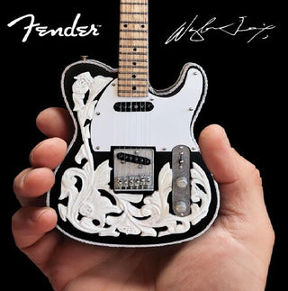 Axe Heaven- Waylon Jennings Tribute Fender Telecaster Signature Black 10 Inch Miniature Guitar (Large Item, Collectible, Figure)