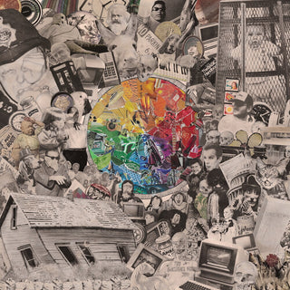 the album cover for Dougie Poole - The Rainbow Wheel of Death [Indie Exclusive Limited Edition Signed Opaque Forest LP]