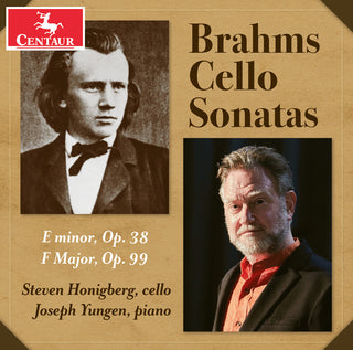 the album cover for Brahms / Honigberg / Yungen - Cello Sonatas