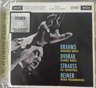 the album cover for Brahms / Dvorak / Strauss / Reiner Wiener - Hungarian Dances / Slavonic Dances / Till