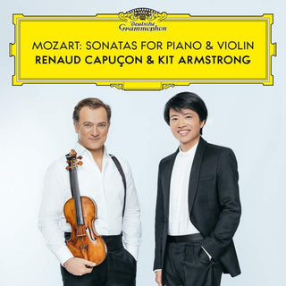 the album cover for Mozart / Renaud Capucon  / Armstrong,Kit - Mozart: Sonatas For Piano & Violin (Uk)