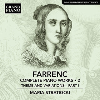 the album cover for Farrenc / Stratigou - Complete Piano Works, Vol. 2 - Variations