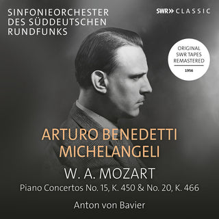 the album cover for Mozart / Michelangeli - Piano Concertos No. 15, K.450 & No. 20, K.466