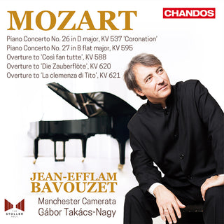 the album cover for Mozart / Bavouzet / Manchester Camerata - Piano Concertos Vol. 8