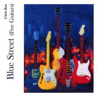 the album cover for Chris Rea - Blue Street Five Guitars (Hol)