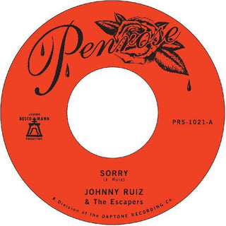 the album cover for Johnny Ruiz  & Escapers - Sorry / Prettiest Girl