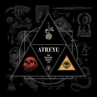 Atreyu- The Beautiful Dark of Life - Red Teal & Yellow Swirl
