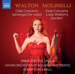 the album cover for Molinelli / Walton / Serova - Cello Concerto (Arr. For Viola & Orchestra)