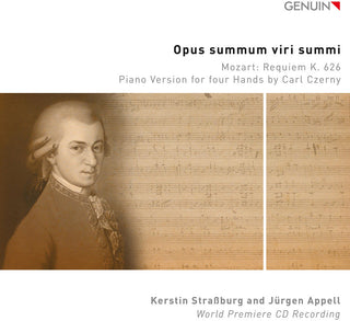 the album cover for Mozart / Strassburg / Appell - Requiem K. 626 Piano Version For Four Hands