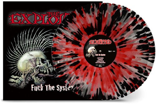 The Exploited- Fuck the System - Clear W Red & Black Splatter