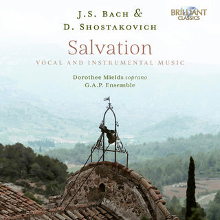 the album cover for Bach / Shostakovich / Mields - Salvation - Vocal & Instrumental Music