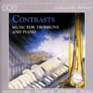 the album cover for Stanley Clark / Romm,Avis - Contrasts: Music For Trombone & Piano