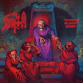 Death- Scream Bloody Gore (Neon Violet, Bone White and Red Tri Color Merge with Splatter)