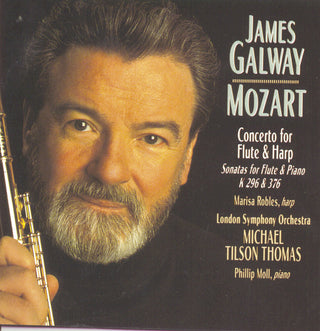 the album cover for Michael Tilson Thomas - Flute & Harp Concerto