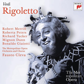 the album cover for Verdi / Cleva / Peters / Merrill / Tucker - Rigoletto (Metropolitan Opera)
