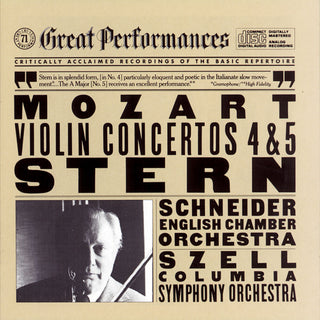 the album cover for Isaac Stern - Violin Concerti 4 & 5