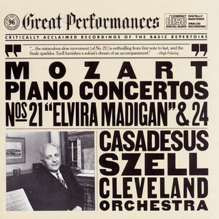 the album cover for ROBERT CASADESUS - Piano Concerti 21 & 24