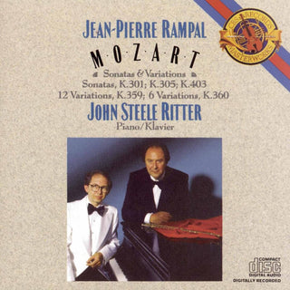 the album cover for Mozart / Rampal / Ritter - Sonatas & Variations