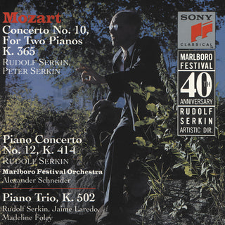 the album cover for Rudolf Serkin - Concerto 10 For 2 Pianos / Piano Trio, K. 502