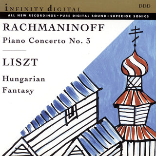 the album cover for Rachmaninoff/Liszt - Piano Concerto 3 / Humgarian Fantasy
