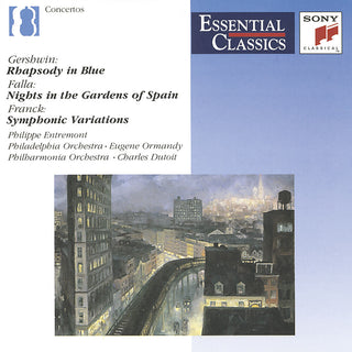 the album cover for Eugene Ormandy - Rhapsody In Blue /Nights In The Gardens Of Spain