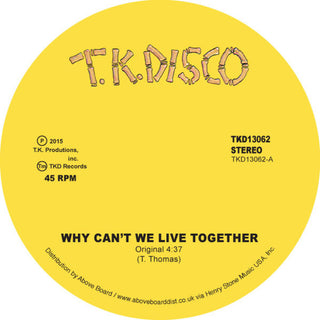 the album cover for Timmy Thomas - Why Can't We Live Together