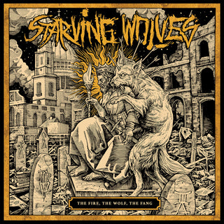 the album cover for Starving Wolves - Fire, The Wolf, The Fang