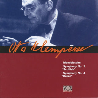 the album cover for Otto Klemperer - Mendelssohn Symphonies 3 & 4