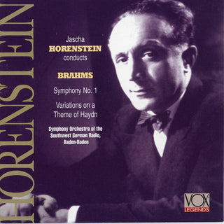 the album cover for Jascha Horenstein - Horenstein - Brahms:  Symphony No. 1 - Variations On A Theme Of Haydn