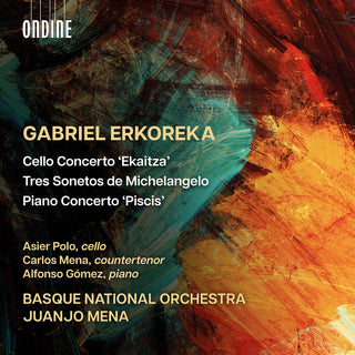 the album cover for Erkoreka / Mena / Basque National Orchestra - Cello Concerto Tres Sonetos De Michelangelo
