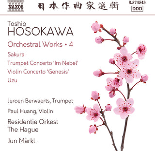 the album cover for Hosokawa / Berwaerts - Orchestral Works Vol. 4 - Sakura Trumpet Concerto