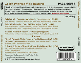 William Primrose- William Primrose: Viola Treasures