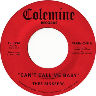 Thee Sinseers- Can't Call Me Baby / Take A Chance