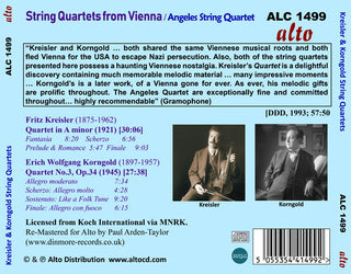 Angeles String Quartet- Korngold & Kreisler: String Quartets From Vienna