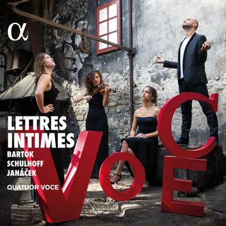 the album cover for Quatuor Voce - Lettres Intimes: Quartets By Bartok Schulhoff
