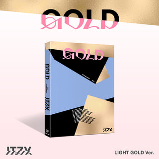 the album cover for ITZY - Gold [Light Gold Ver.]