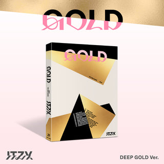 the album cover for ITZY - Gold [Deep Gold Ver.]