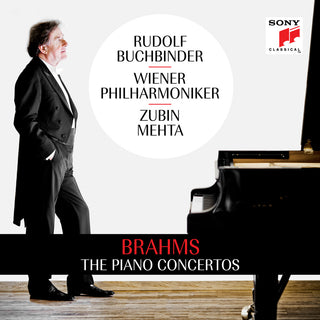 the album cover for Brahms / Rudolf Buchbinder - Brahms: Piano Concertos